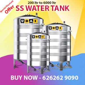 Buy SS 304 Water Tank at Best Price – 200L to 6000L